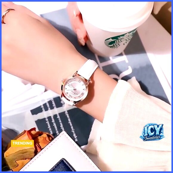 Leather Strap Analog Quartz Date Luminous Dress Watch Waterproof main image 5